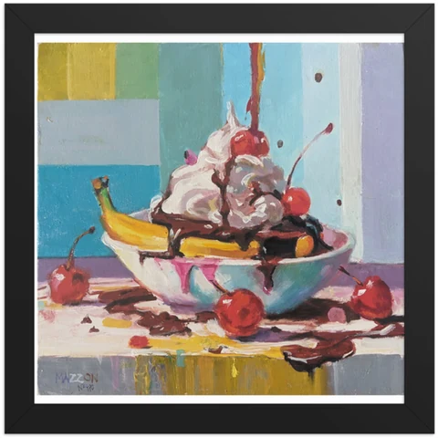 Melting Cream Delight in a black frame