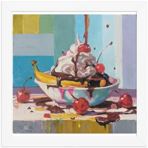 Melting Cream Delight in a white frame