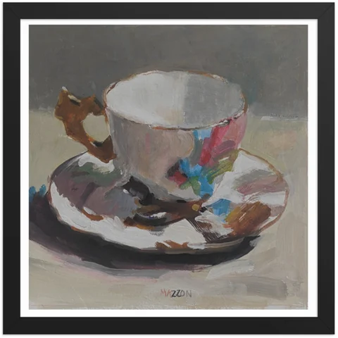 Teatime II in a black frame